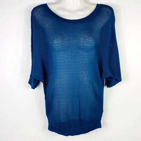 Express Blue Mesh  Top Size Small - Picture 1 of 6